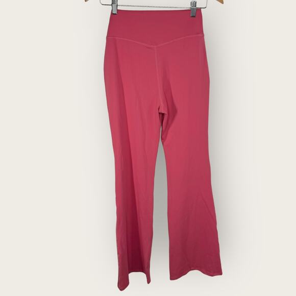 Halara High Waisted Flare Pants | Medium | Candy Pink Crossover Pull On Yoga - Picture 7 of 9